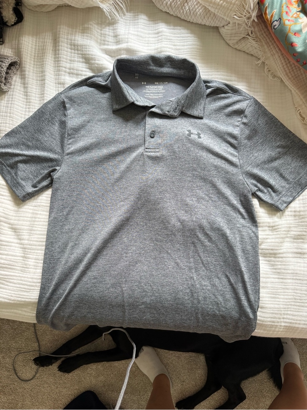 Under Armour Men's Heather Gray Performance Polo